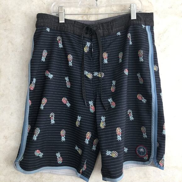 Rip Curl Black Pineapple Board Shorts Men's Size 30 - Picture 2 of 14
